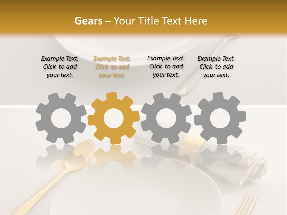 Set Lunch White PowerPoint Template