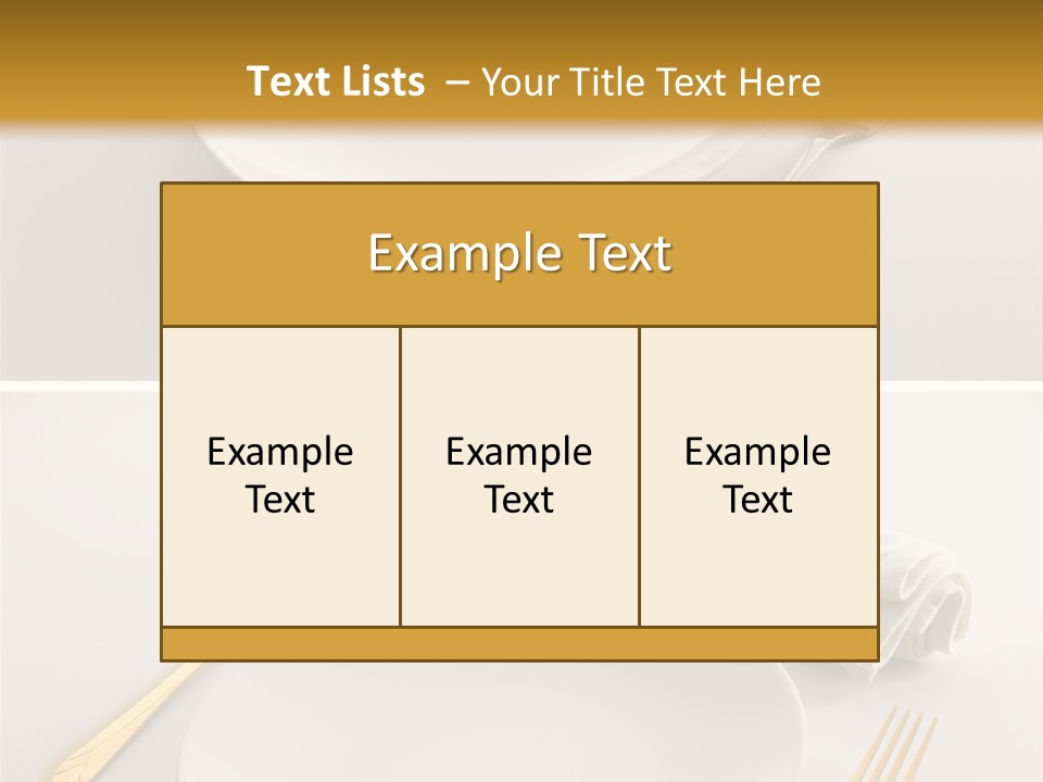 Set Lunch White PowerPoint Template
