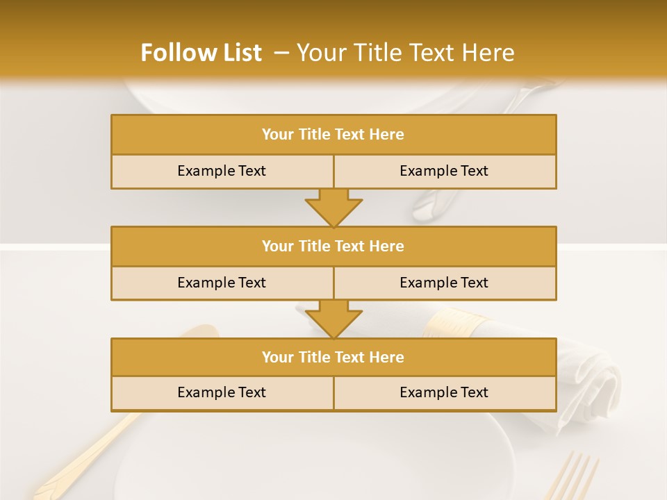 Set Lunch White PowerPoint Template