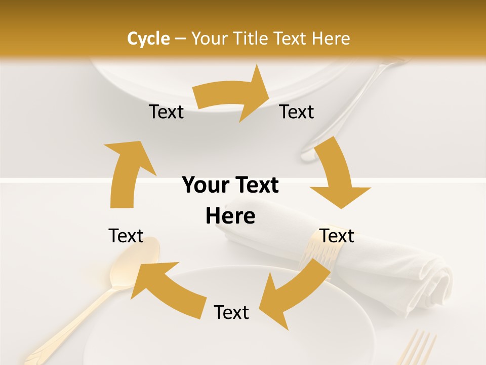 Set Lunch White PowerPoint Template