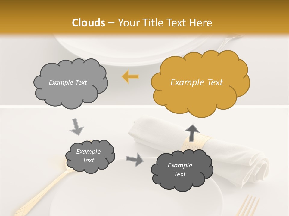 Set Lunch White PowerPoint Template