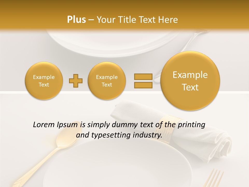 Set Lunch White PowerPoint Template