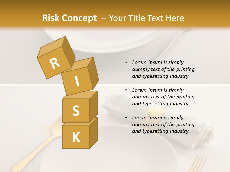 Set Lunch White PowerPoint Template