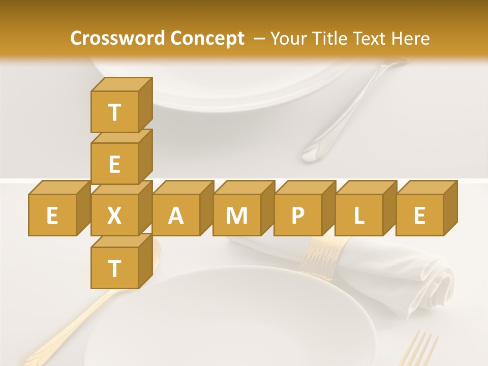 Set Lunch White PowerPoint Template