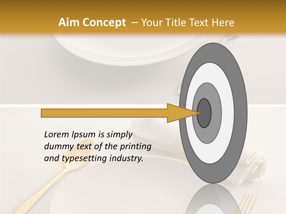 Set Lunch White PowerPoint Template