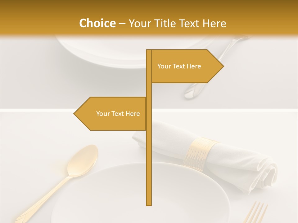 Set Lunch White PowerPoint Template