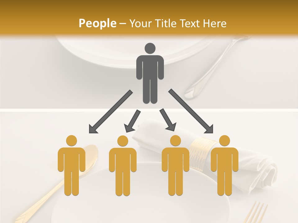 Set Lunch White PowerPoint Template