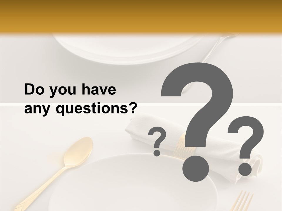 Set Lunch White PowerPoint Template