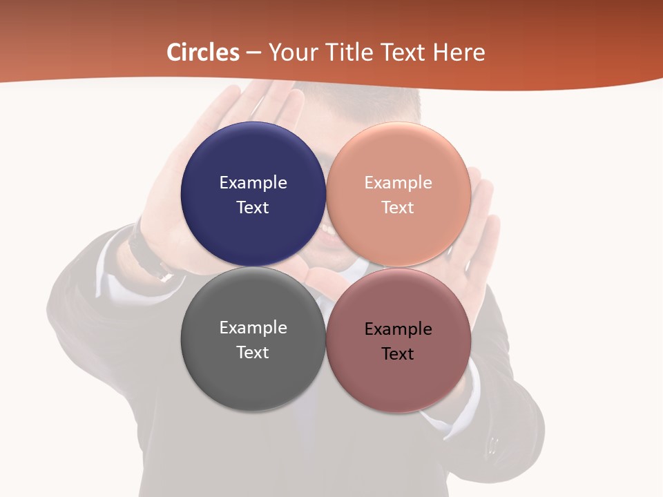 Sign Young Gesticulate PowerPoint Template