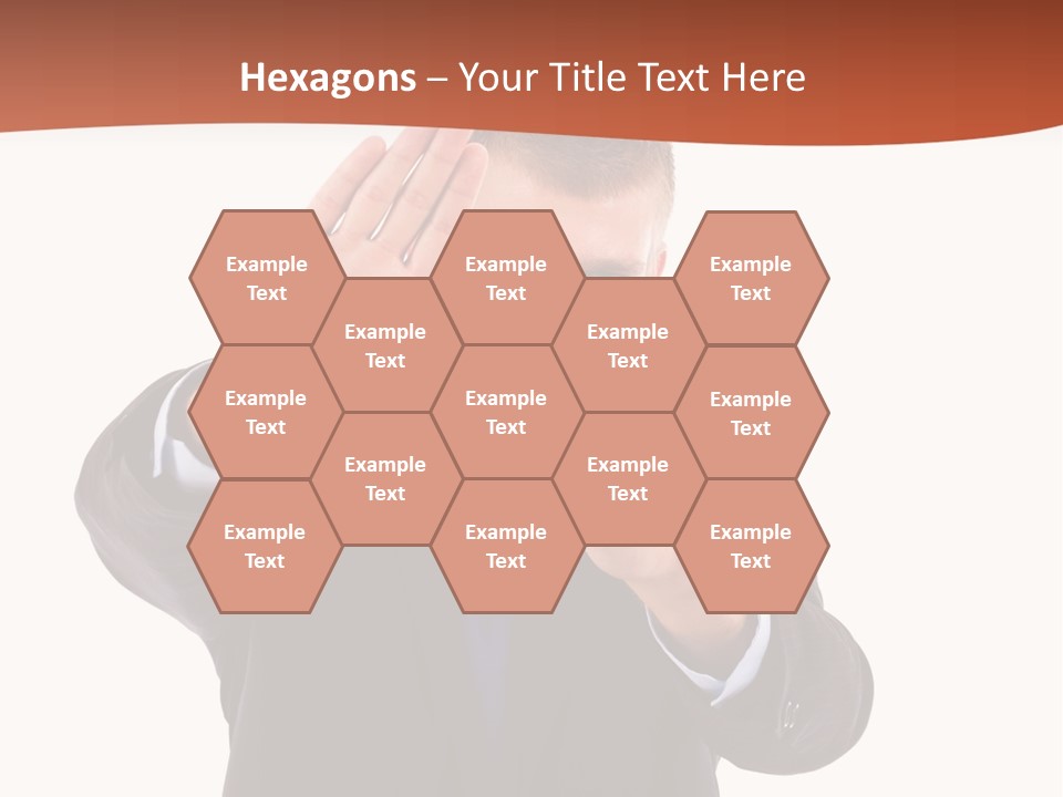 Sign Young Gesticulate PowerPoint Template