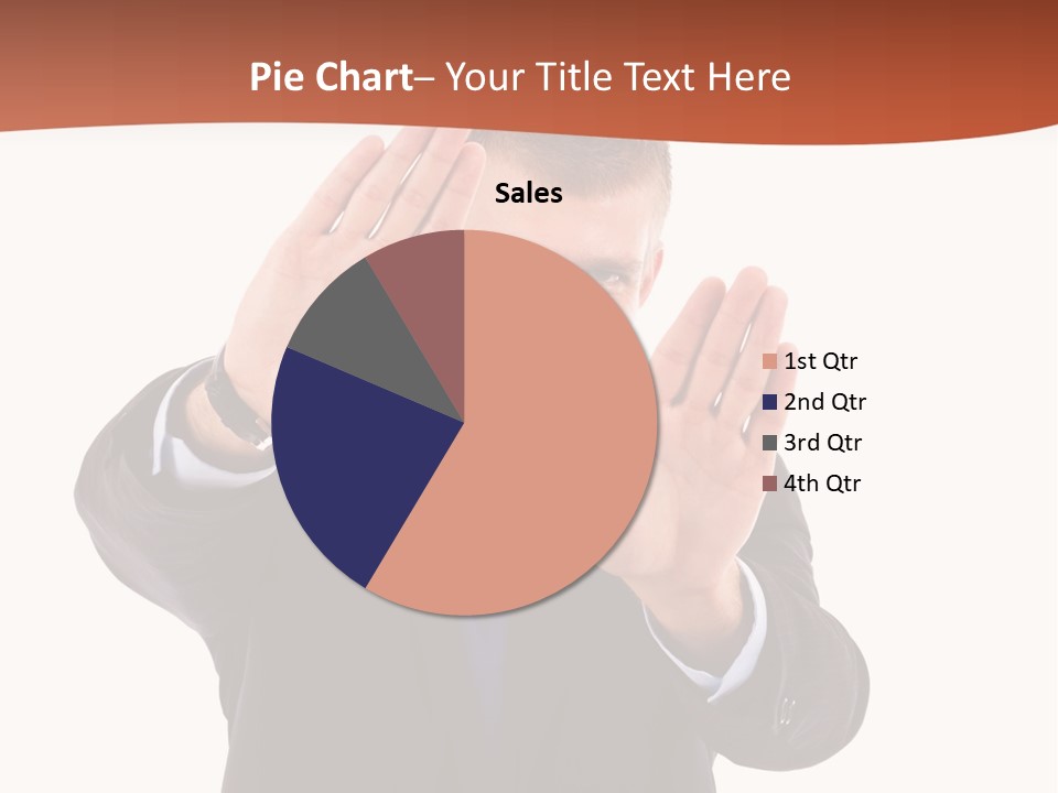 Sign Young Gesticulate PowerPoint Template