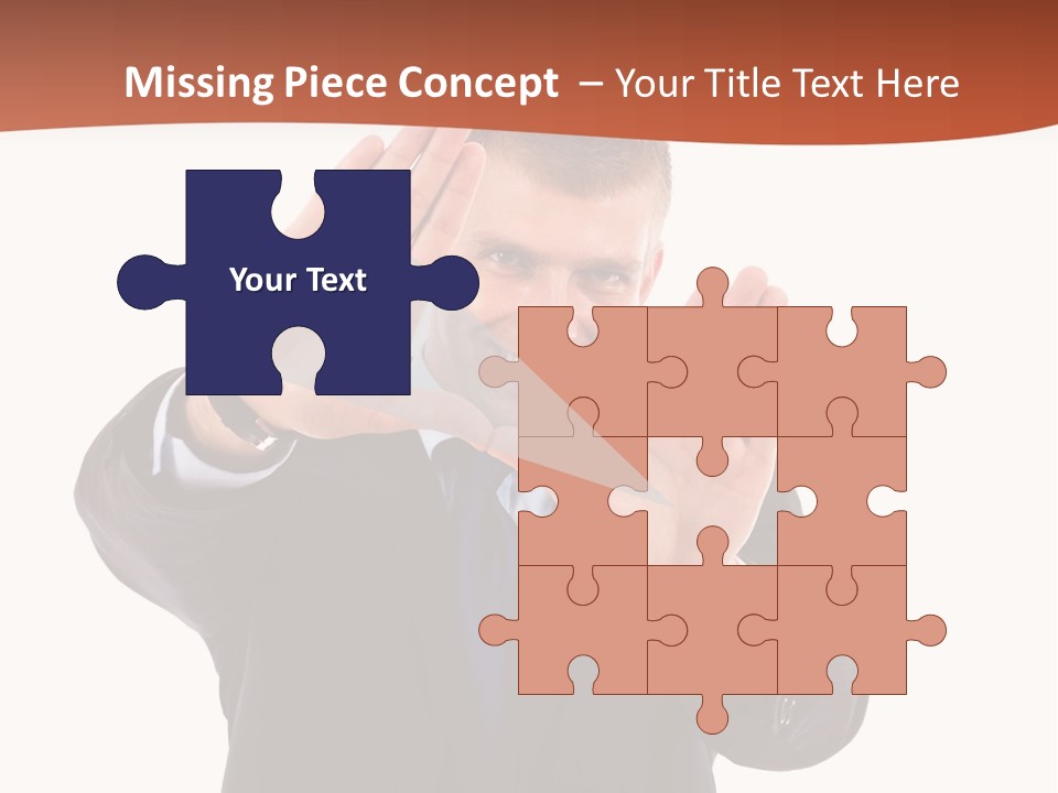 Sign Young Gesticulate PowerPoint Template