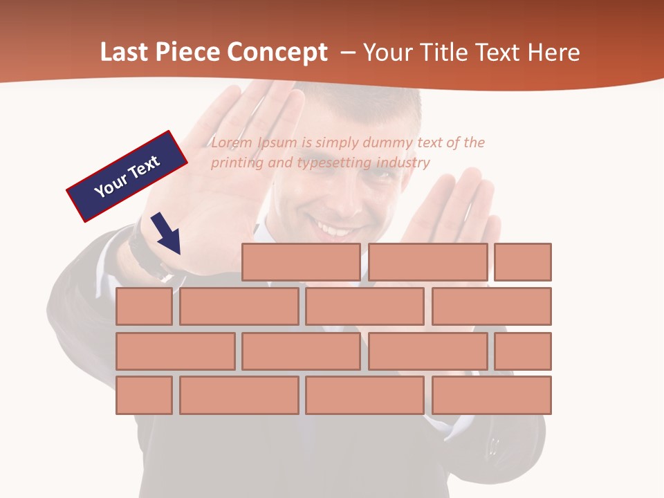 Sign Young Gesticulate PowerPoint Template