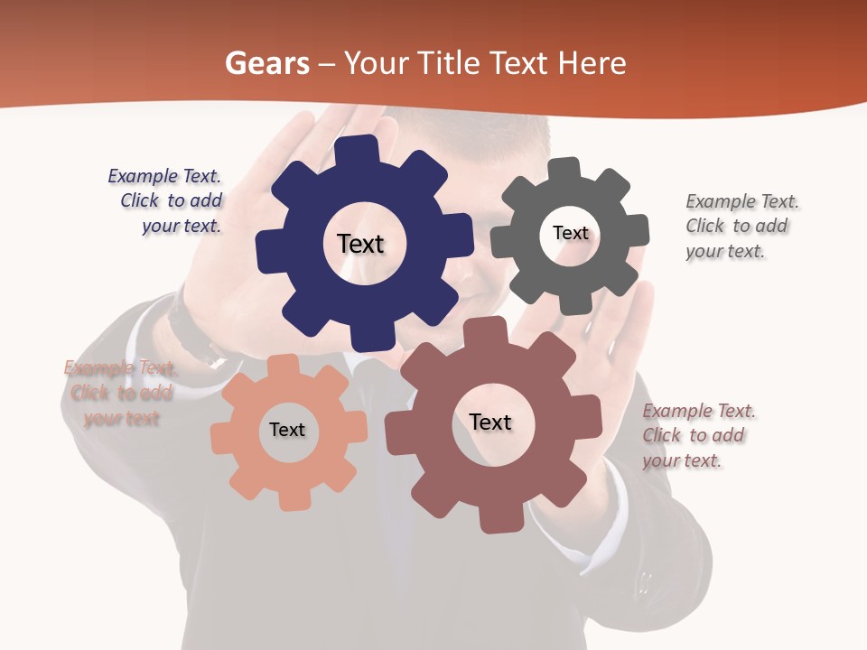Sign Young Gesticulate PowerPoint Template