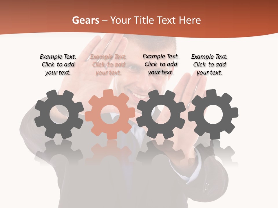 Sign Young Gesticulate PowerPoint Template