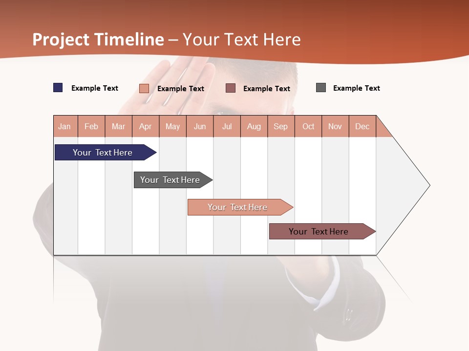 Sign Young Gesticulate PowerPoint Template
