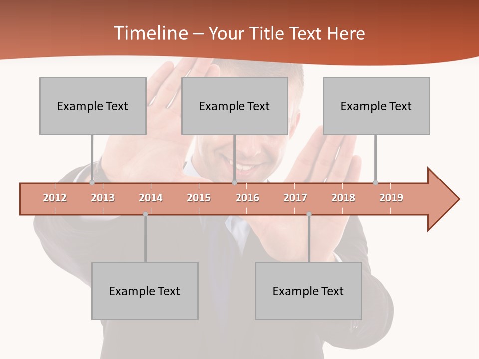 Sign Young Gesticulate PowerPoint Template