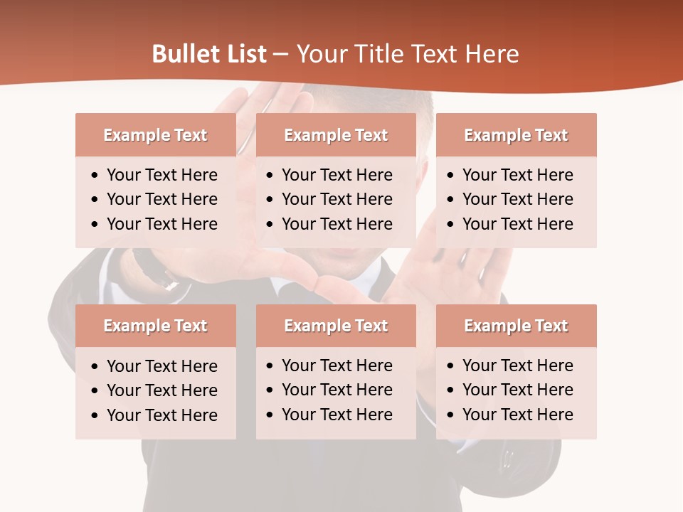 Sign Young Gesticulate PowerPoint Template