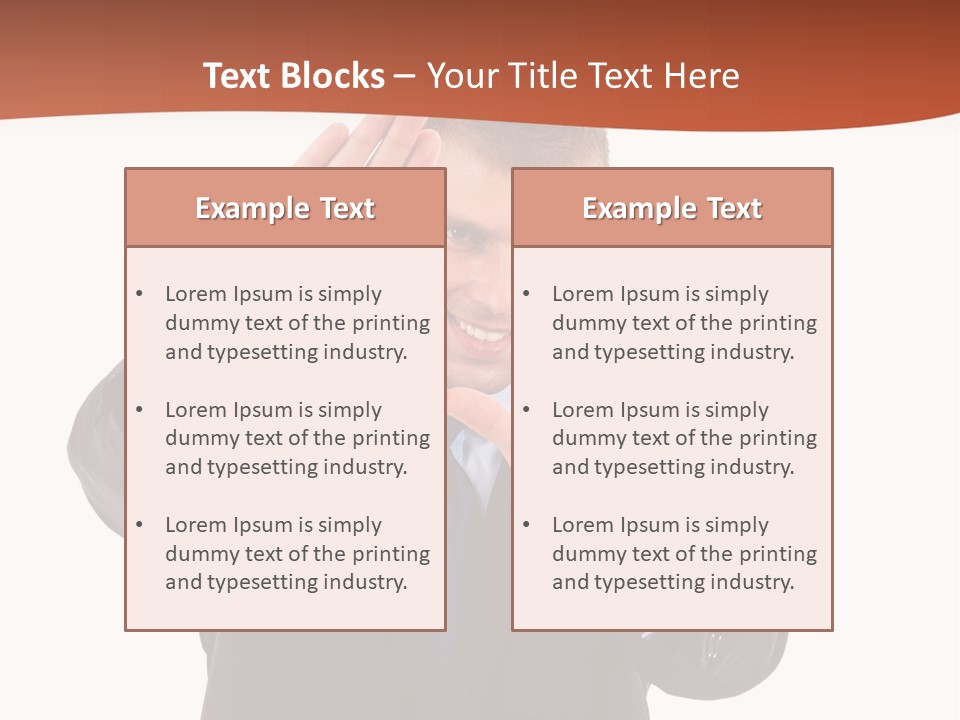 Sign Young Gesticulate PowerPoint Template