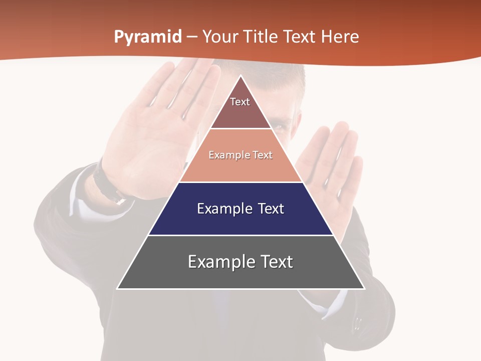 Sign Young Gesticulate PowerPoint Template