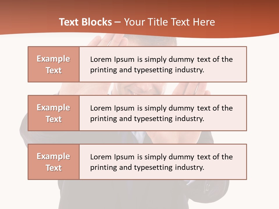 Sign Young Gesticulate PowerPoint Template