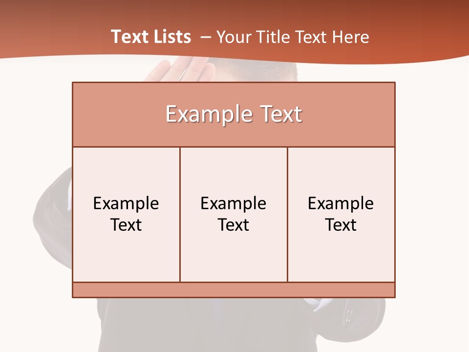 Sign Young Gesticulate PowerPoint Template