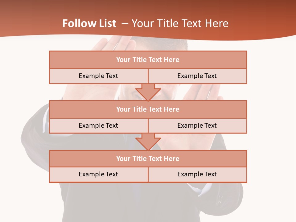 Sign Young Gesticulate PowerPoint Template