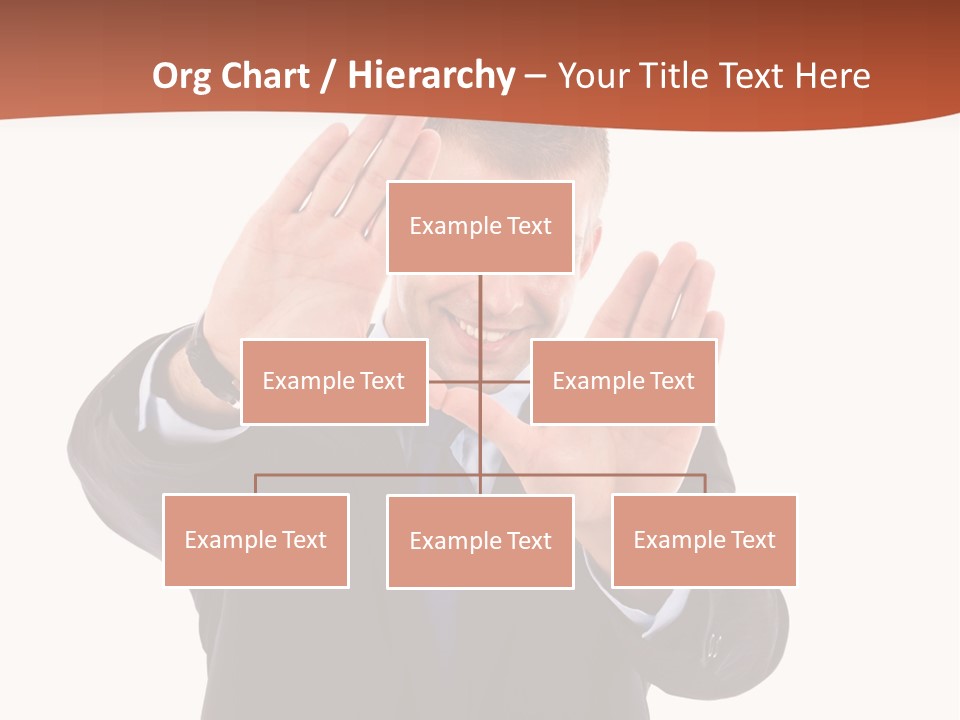 Sign Young Gesticulate PowerPoint Template