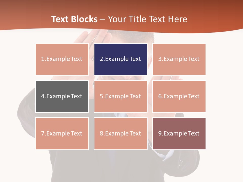 Sign Young Gesticulate PowerPoint Template