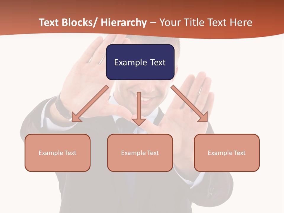 Sign Young Gesticulate PowerPoint Template