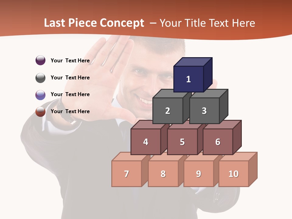 Sign Young Gesticulate PowerPoint Template