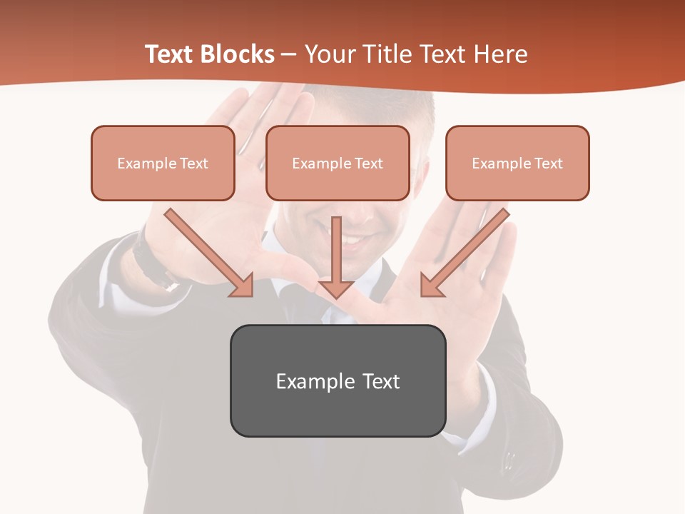Sign Young Gesticulate PowerPoint Template