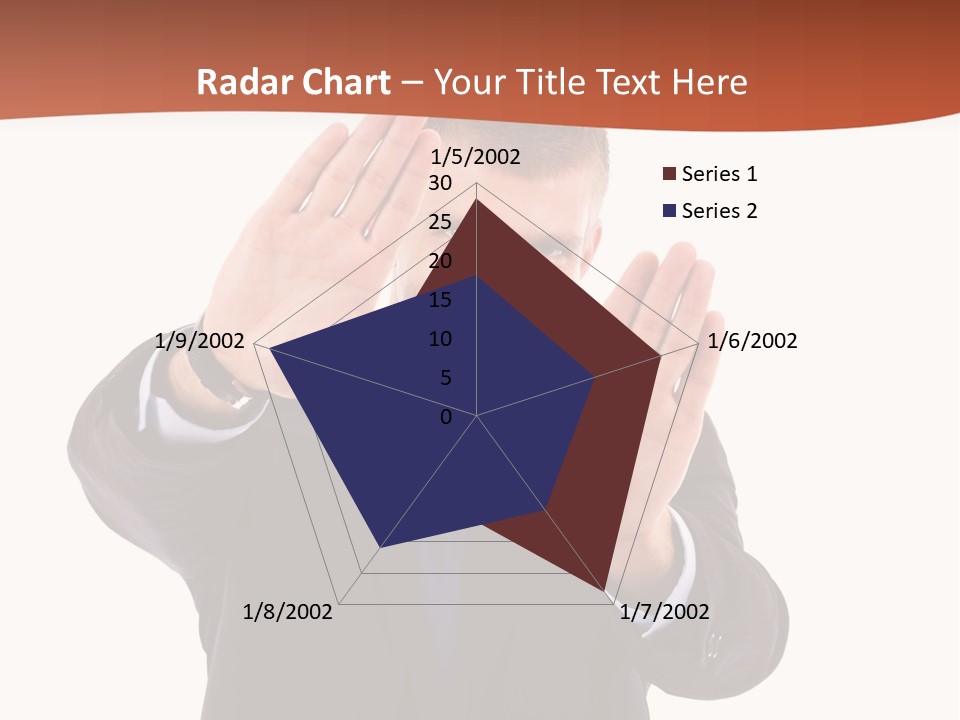 Sign Young Gesticulate PowerPoint Template