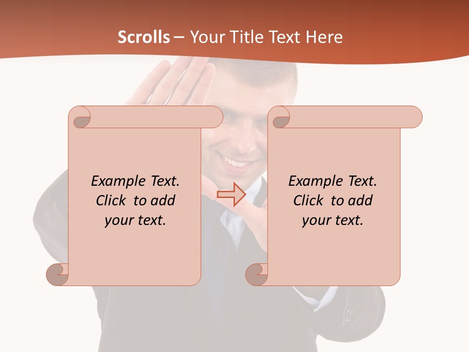 Sign Young Gesticulate PowerPoint Template