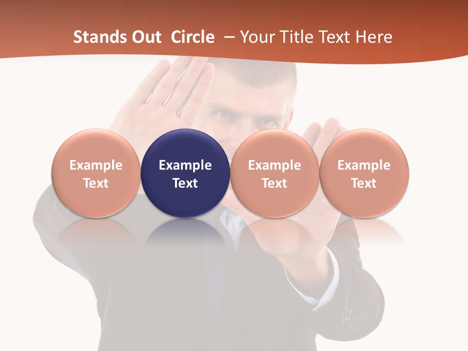 Sign Young Gesticulate PowerPoint Template