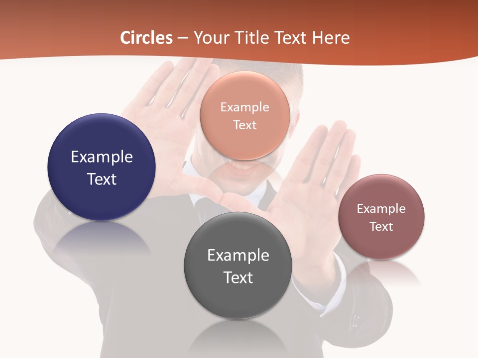 Sign Young Gesticulate PowerPoint Template