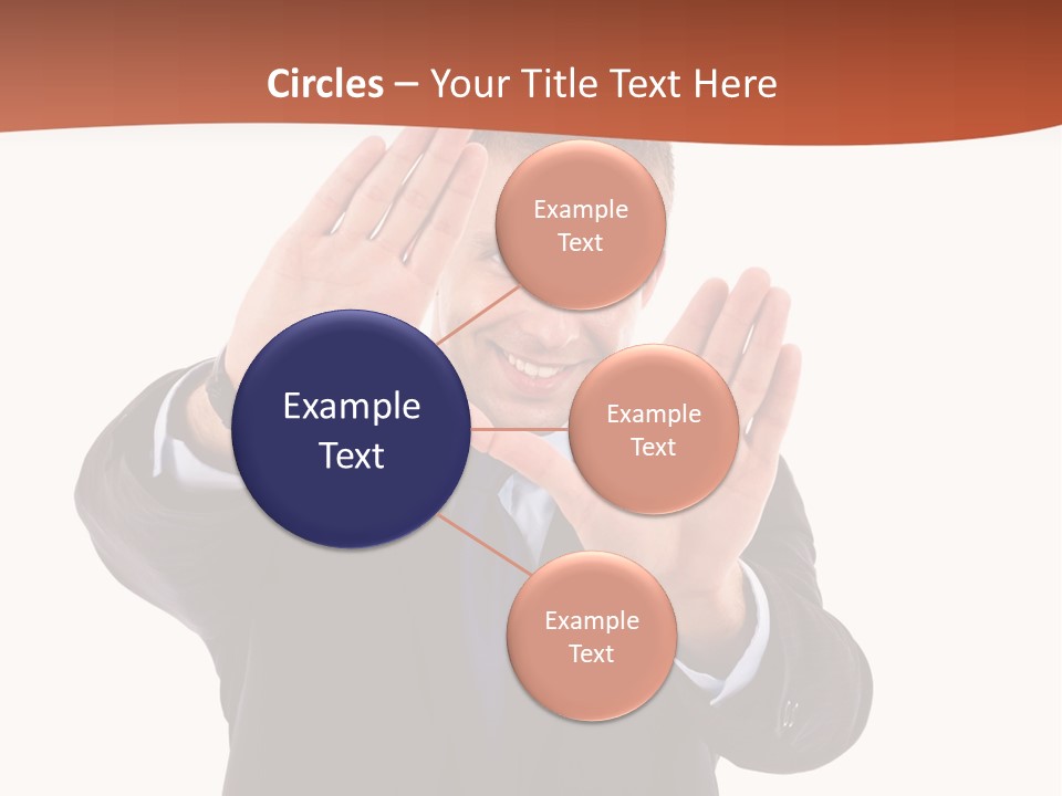 Sign Young Gesticulate PowerPoint Template