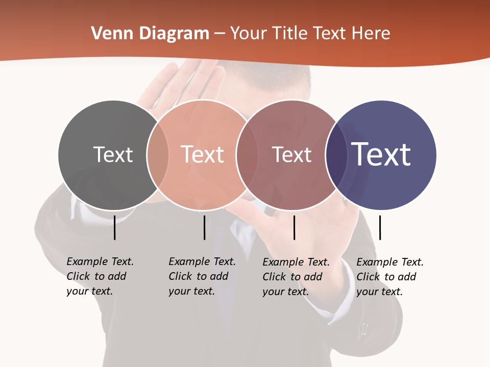 Sign Young Gesticulate PowerPoint Template