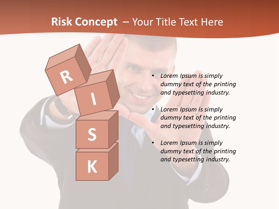 Sign Young Gesticulate PowerPoint Template