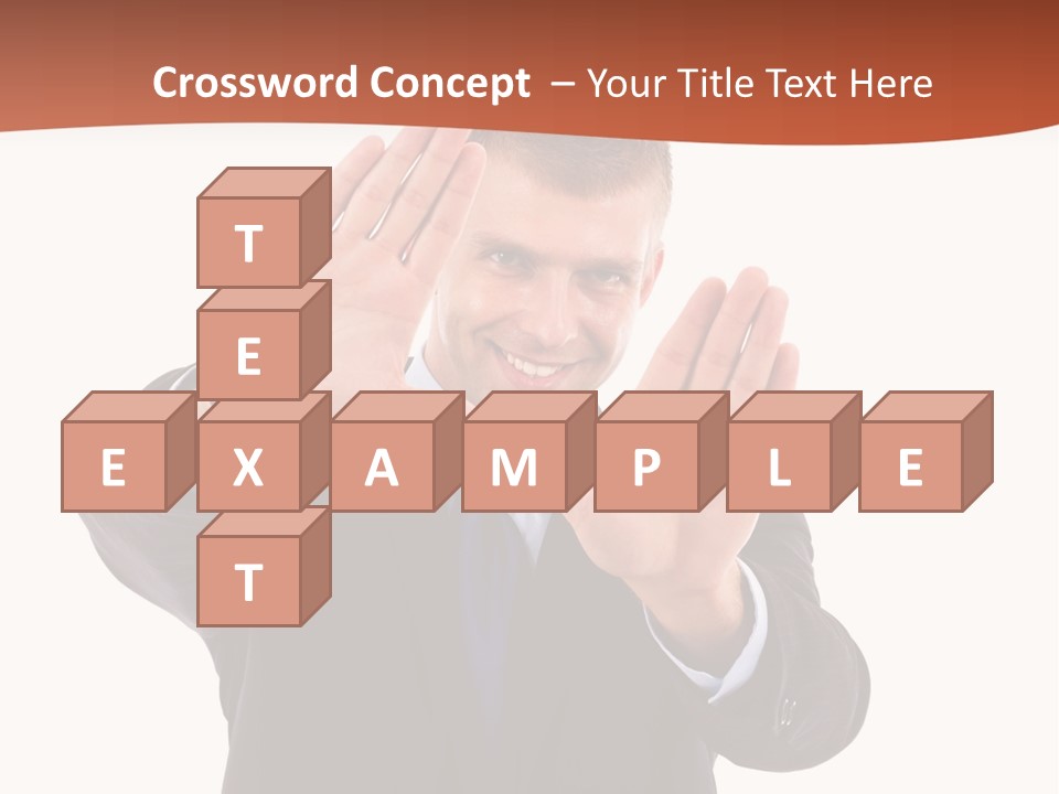 Sign Young Gesticulate PowerPoint Template