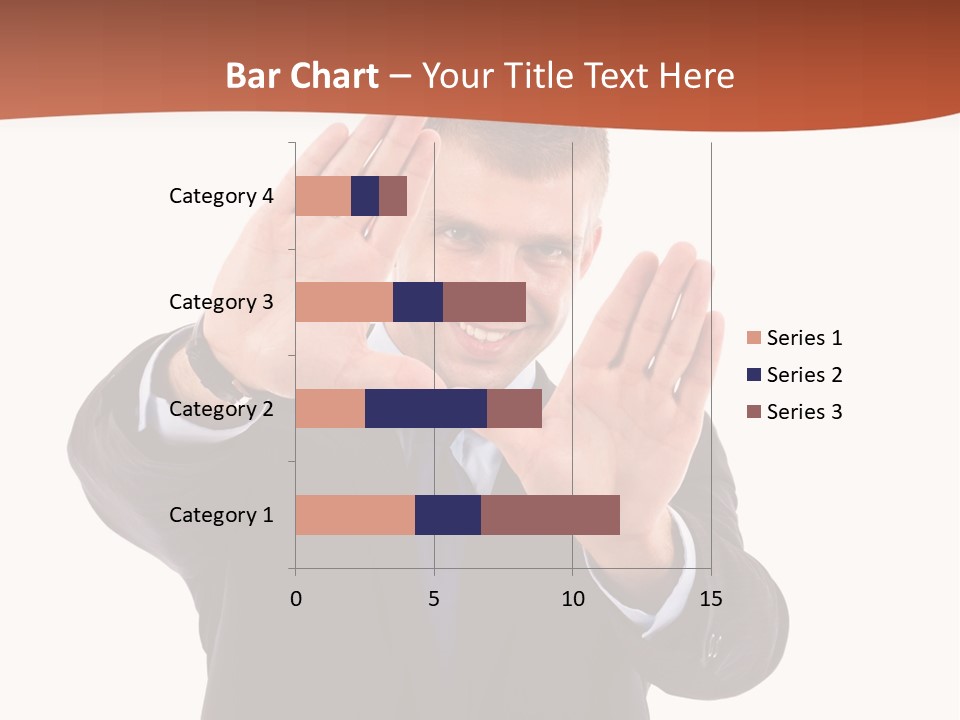 Sign Young Gesticulate PowerPoint Template