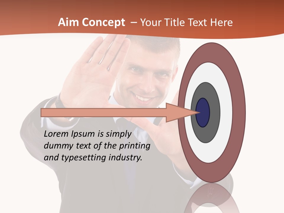 Sign Young Gesticulate PowerPoint Template