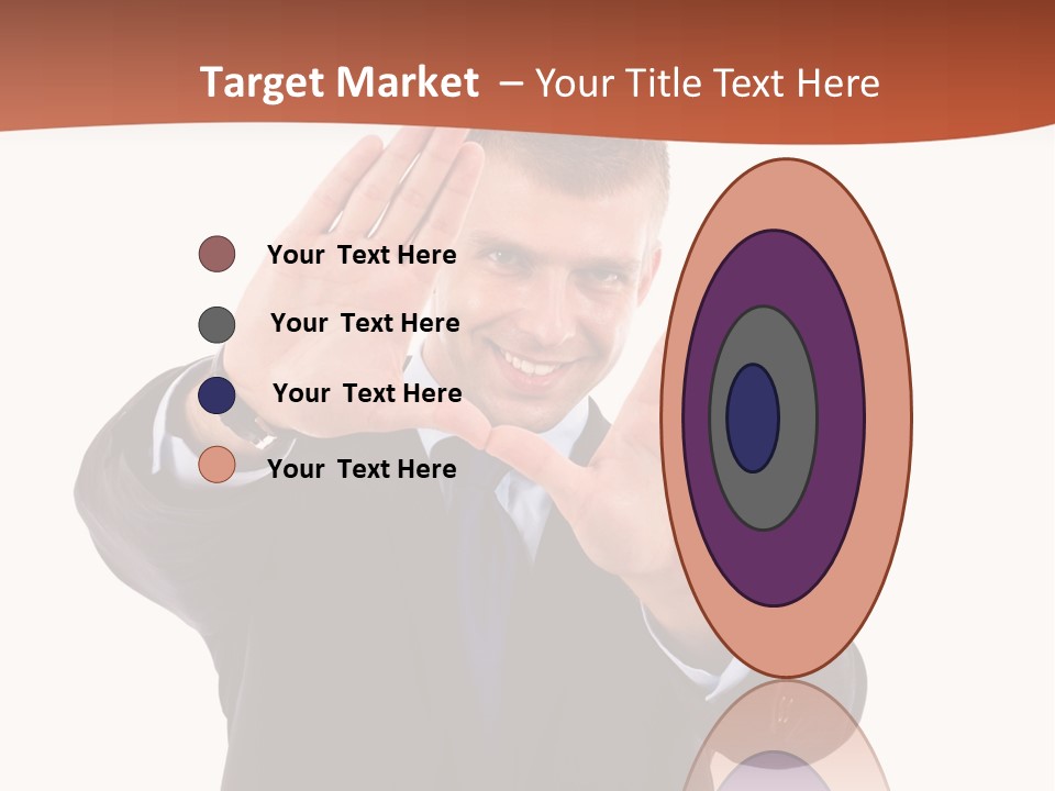 Sign Young Gesticulate PowerPoint Template