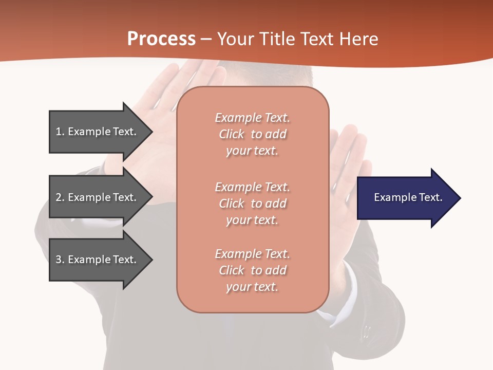 Sign Young Gesticulate PowerPoint Template