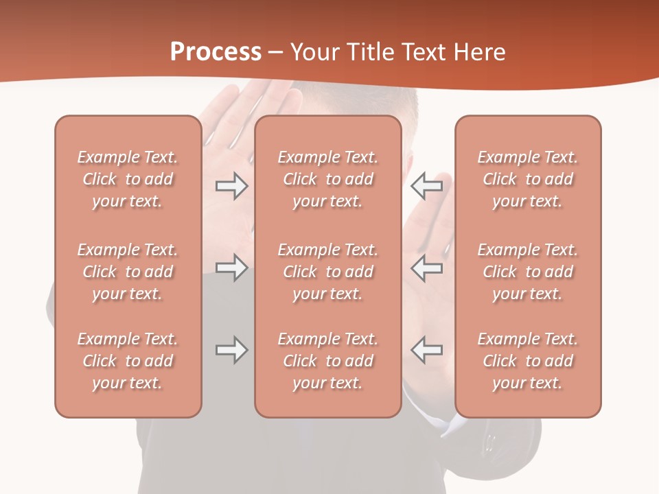 Sign Young Gesticulate PowerPoint Template