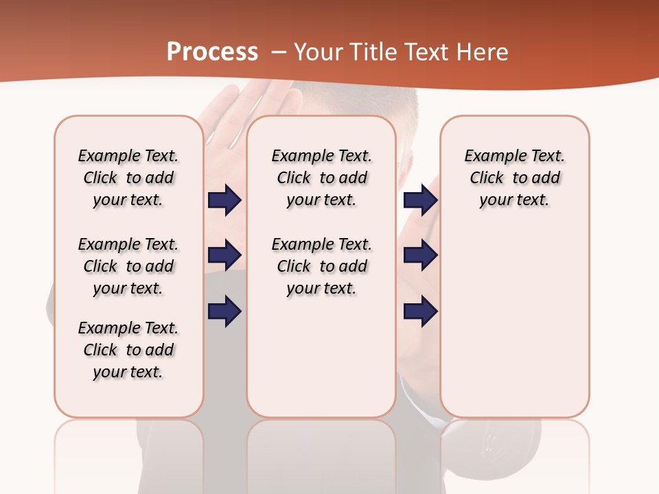 Sign Young Gesticulate PowerPoint Template