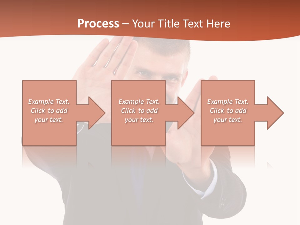 Sign Young Gesticulate PowerPoint Template
