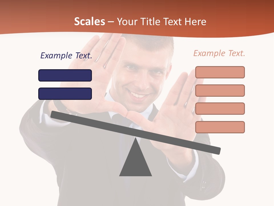 Sign Young Gesticulate PowerPoint Template