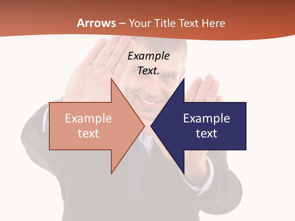 Sign Young Gesticulate PowerPoint Template