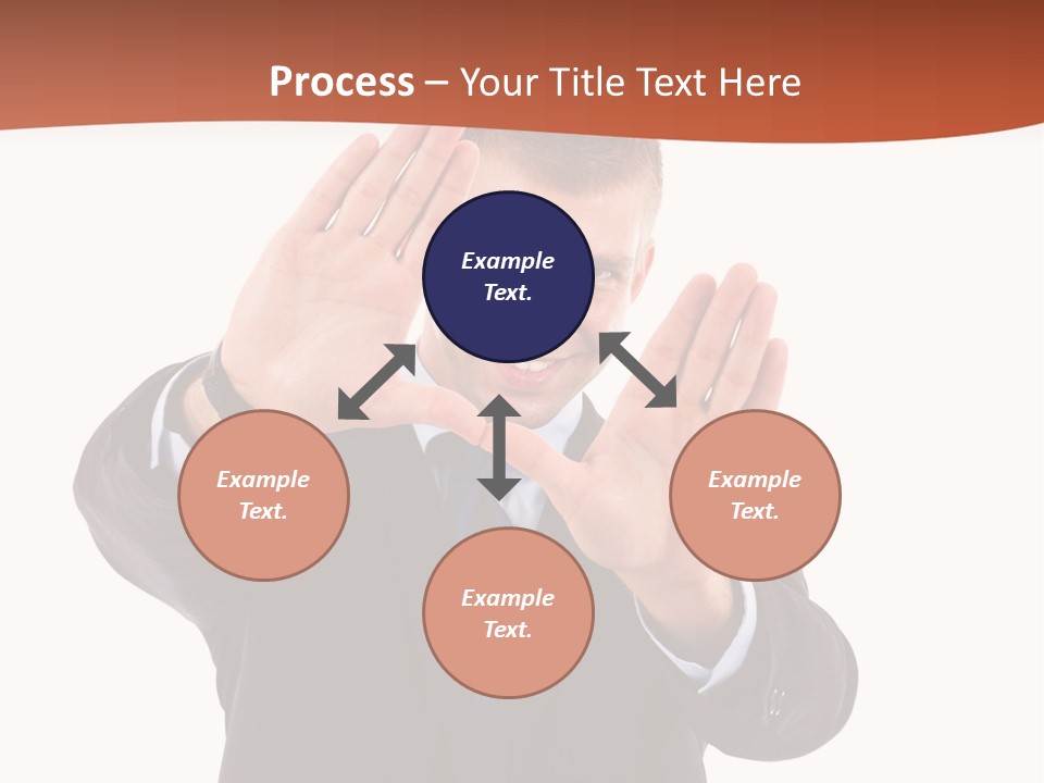 Sign Young Gesticulate PowerPoint Template